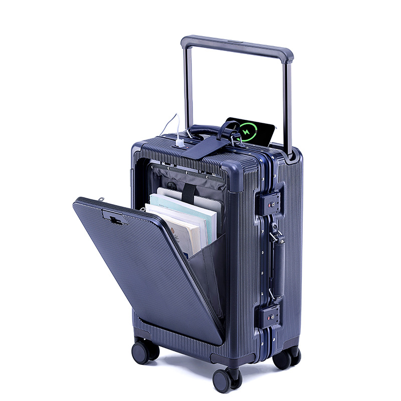 Aluminum Frame Carry On Luggage - حقيبة سفر بإطار ألومنيوم، حقيبة ترولي