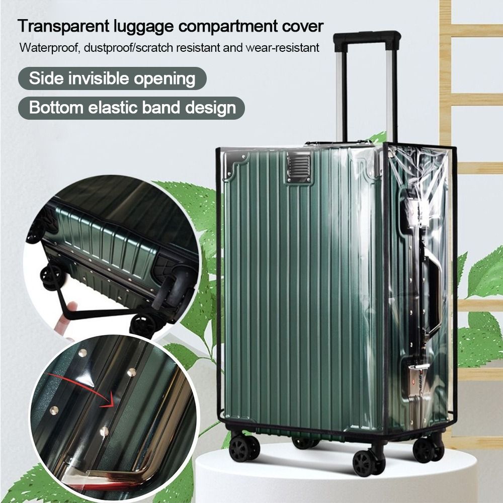 Waterproof Suitcase Cover Protector - غطاء حماية للأمتعة شفاف بالكامل ومتين،