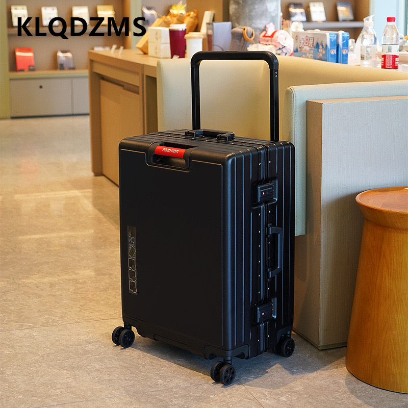 Aluminum Frame Carry On Luggage - KLQDZMS حقيبة الألومنيوم الإطار الصعود صندوق