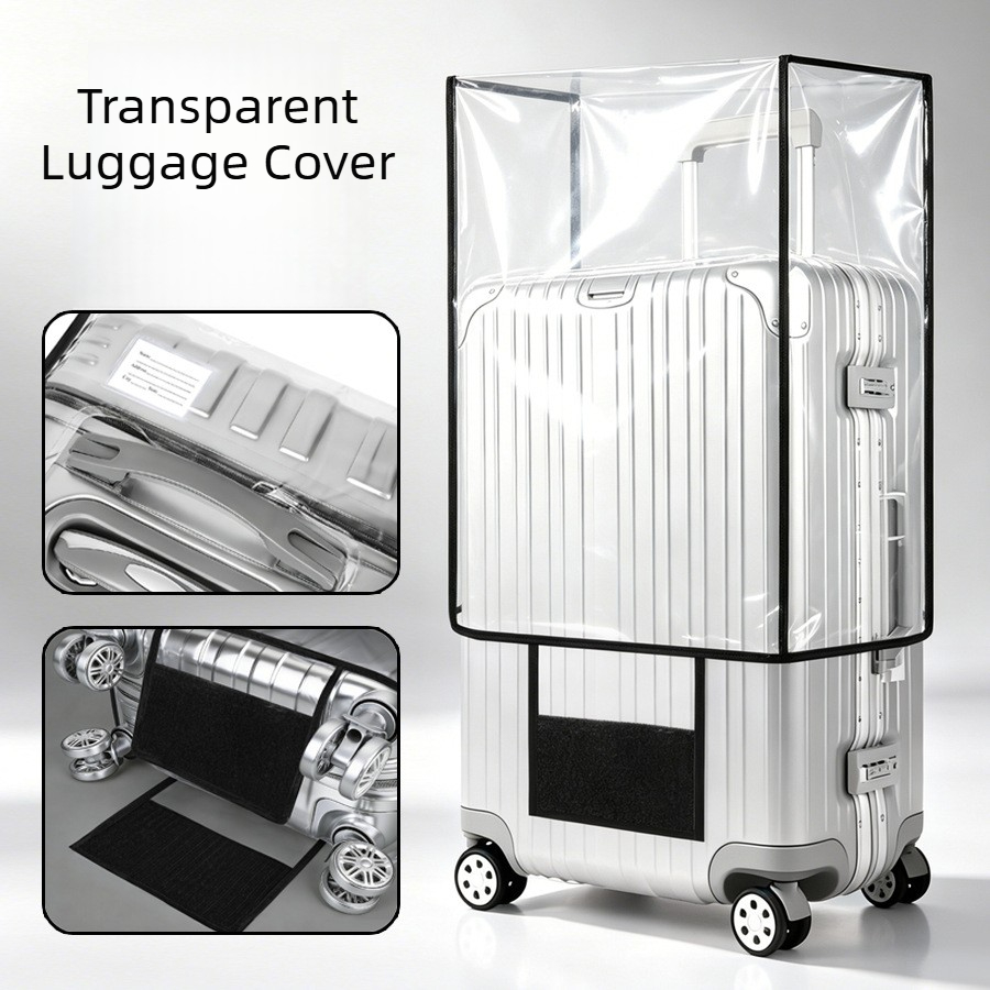 Luggage Protective Cover Transparent - غطاء أمتعة شفاف من البولي فينيل