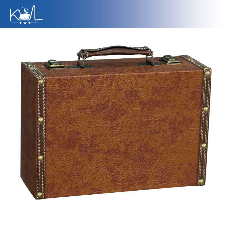 Retro Vintage Trunk Suitcase - صندوق تخزين على شكل حقيبة سفر