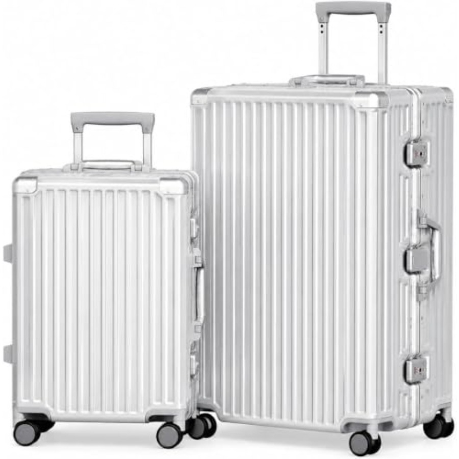 Aluminum Frame Carry On Luggage - مجموعات حقائب سفر 2 قطعة بإطار