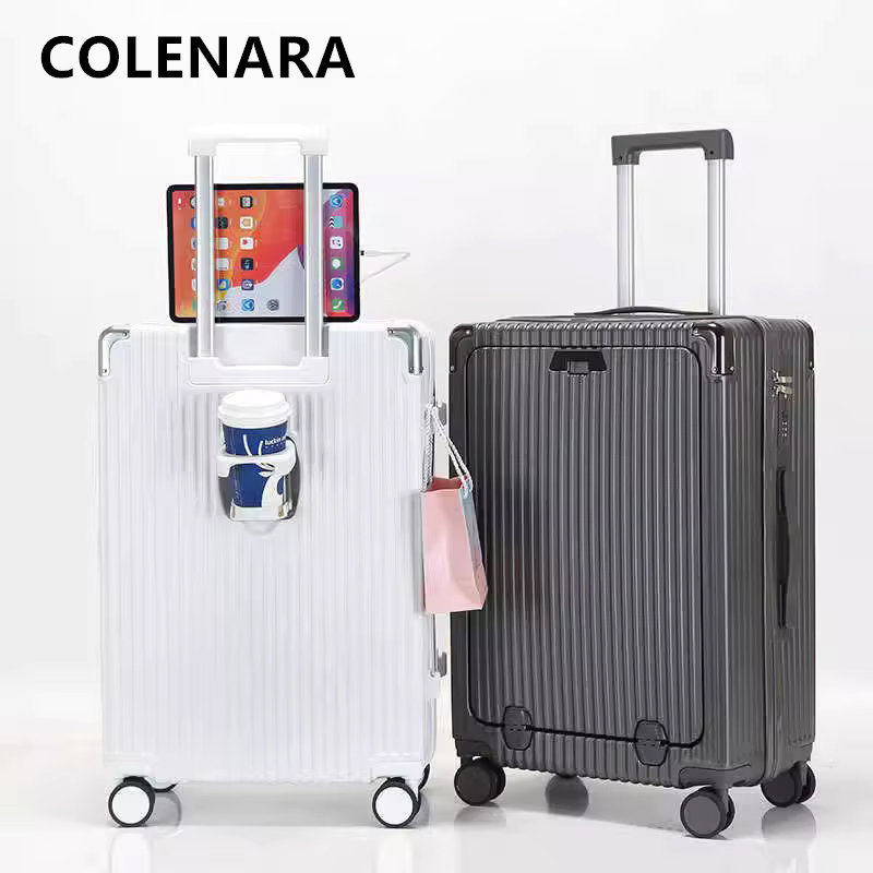 حقيبة سفر COLENARA مقاس 20 و24 - مراجعة Front Opening Laptop Luggage 24 Inch وسعره