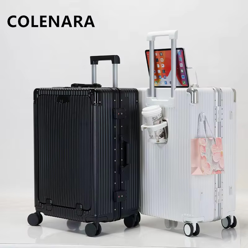 حقيبة سفر COLENARA مقاس 20 و24 - مراجعة Front Opening Laptop Luggage 24 Inch وسعره
