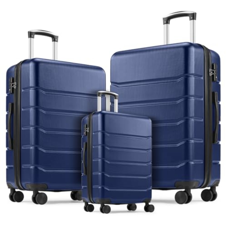 مجموعة حقائب سفر من 3 قطع: حقا - مراجعة Expandable Hard Shell Luggage Set وسعره