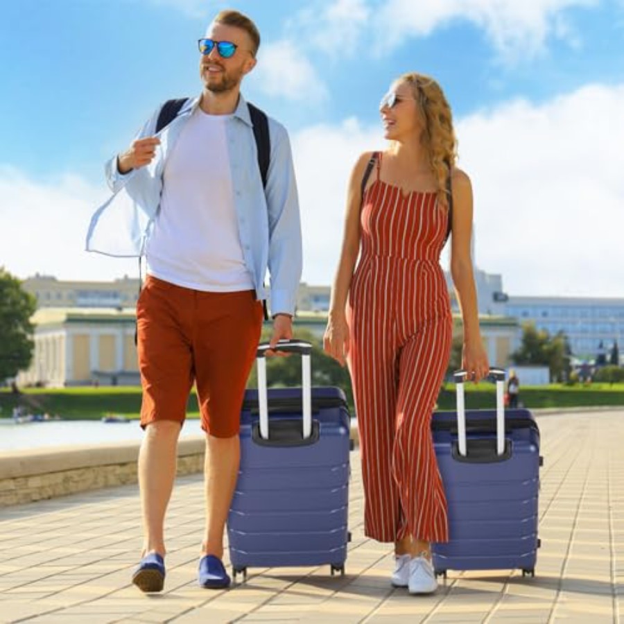 مجموعة حقائب سفر من 3 قطع: حقا - مراجعة Expandable Hard Shell Luggage Set وسعره