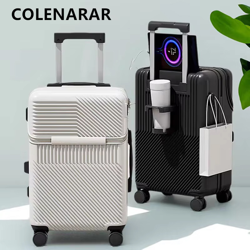 حقيبة سفر كولينارا قابلة للشحن - مراجعة Front Opening Laptop Luggage 24 Inch وسعره