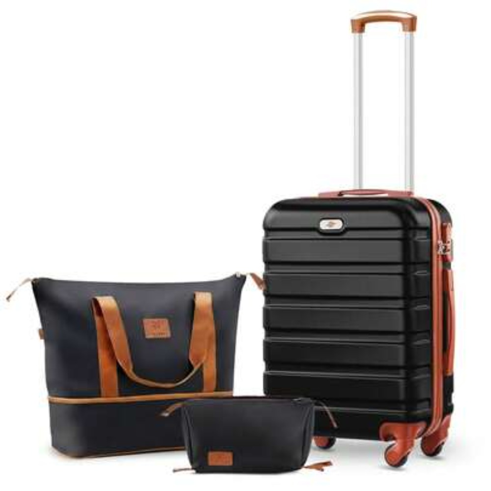 مجموعة حقائب سفر مكونة من 3 قط - مراجعة Expandable Hard Shell Luggage Set وسعره