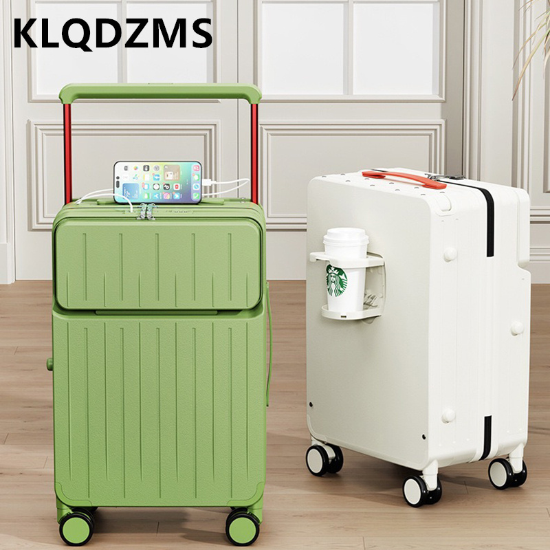 حقيبة سفر KLQDZMS مقاس 24 بوصة - مراجعة Front Opening Laptop Luggage 24 Inch وسعره