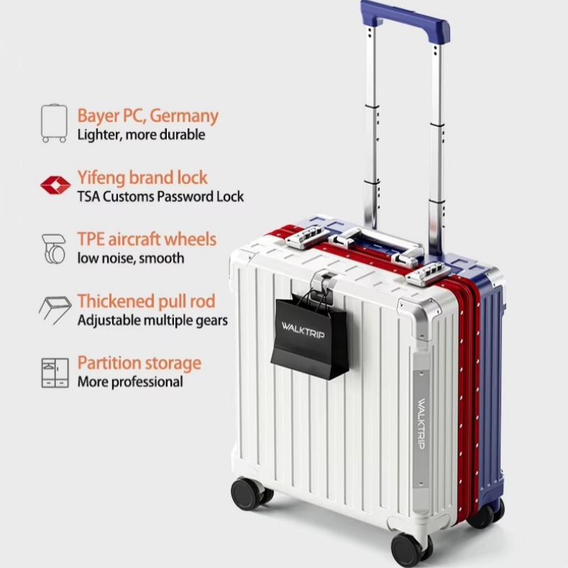 حقيبة سفر بعجلات مقاس 18 بوصة، - مراجعة Aluminum Frame Carry On Luggage وسعره