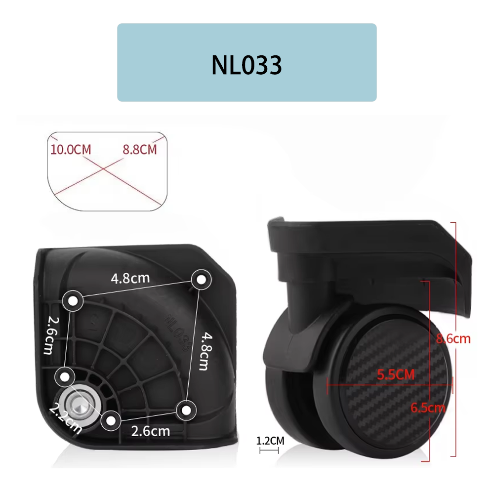 بديل لعجلات الدوران Baixiang N - مراجعة Silent Replacement Luggage Wheels وسعره