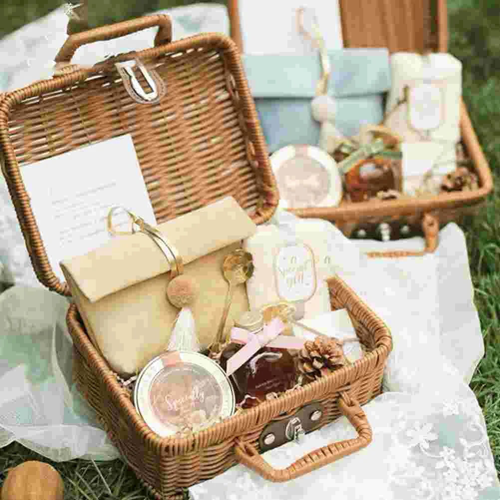 حقيبة تنزة من خوص الروطان ، تخ - مراجعة Retro Vintage Trunk Suitcase وسعره