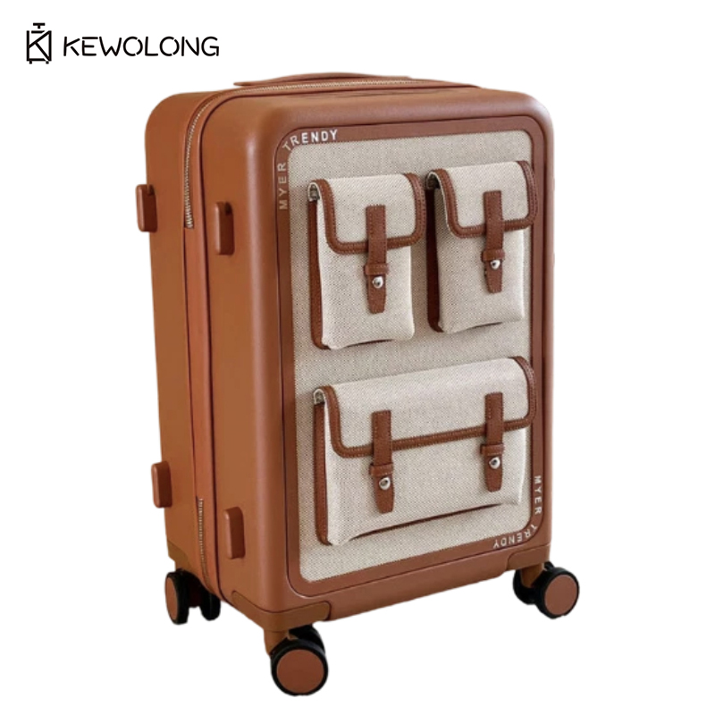 حقيبة سفر قماشية عتيقة الطراز  - مراجعة Spinner Wheel Rolling Suitcase 20 Inch وسعره